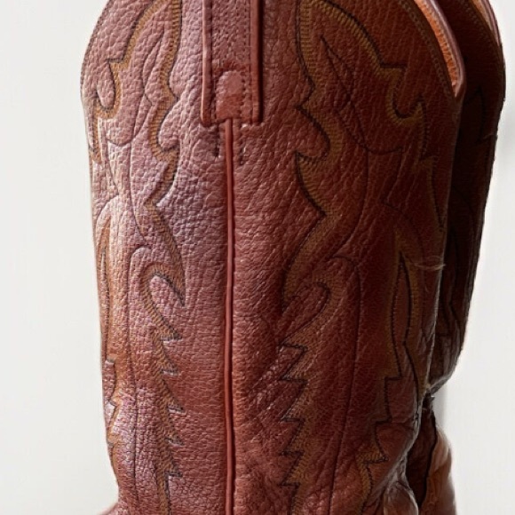 Lucchese 1883 Western Cowboy Boots Mens Brown Ostrich Leg Leather Size 9 Wide main image 11